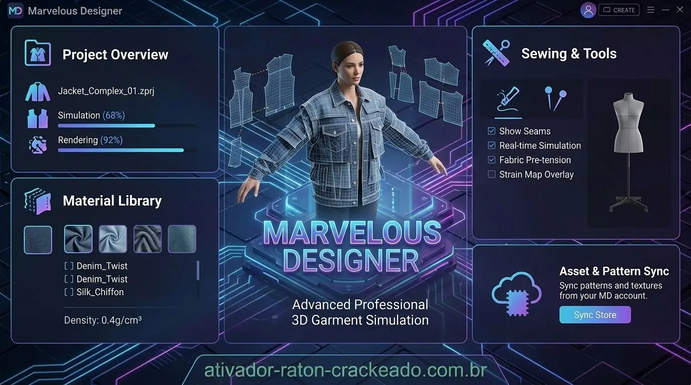 Marvelous Designer Enterprise 2026.0.315 Gratis Baixar PT-BR Gratis Download - AtivadorRatonCrackeado Marvelous Designer Download